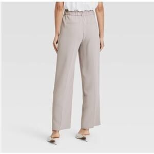 A New Day Signature Crepe High Rise Straight Trouser Gray 16 Long NWT